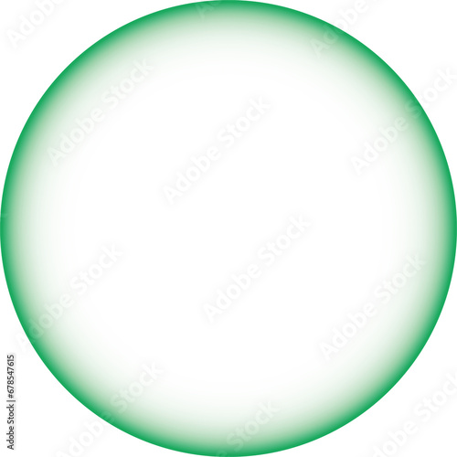 Grüner Kreis mit Farbverlauf zur Mitte, mit scharfem Rand, transparenter Innenfläche und Hintergrund - als Überlagerung, Overlay und anderweitigen Gestaltungsmöglichkeiten