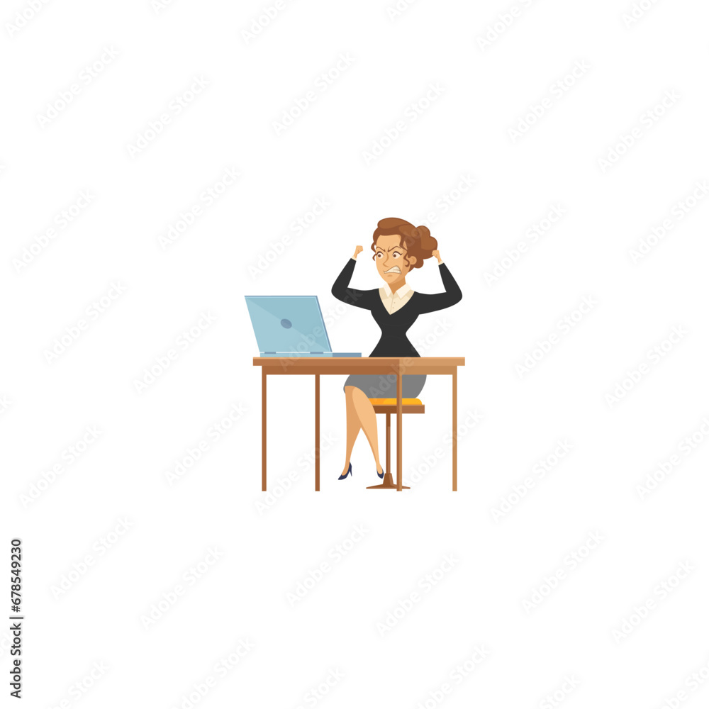 Fototapeta premium pose of mature woman with profession smiling