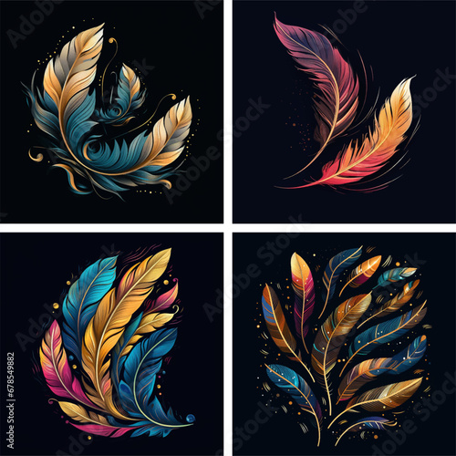 tribal colours tattoo ornate wing ethnic ink colourful magic pen feather indian sketch fly ornament 