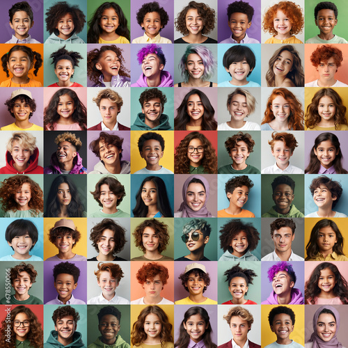 Collage of children and young people as pupils