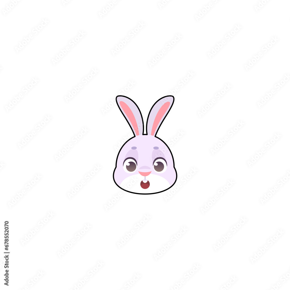 cute rabbit element head set flat cute rabbit element head set flat