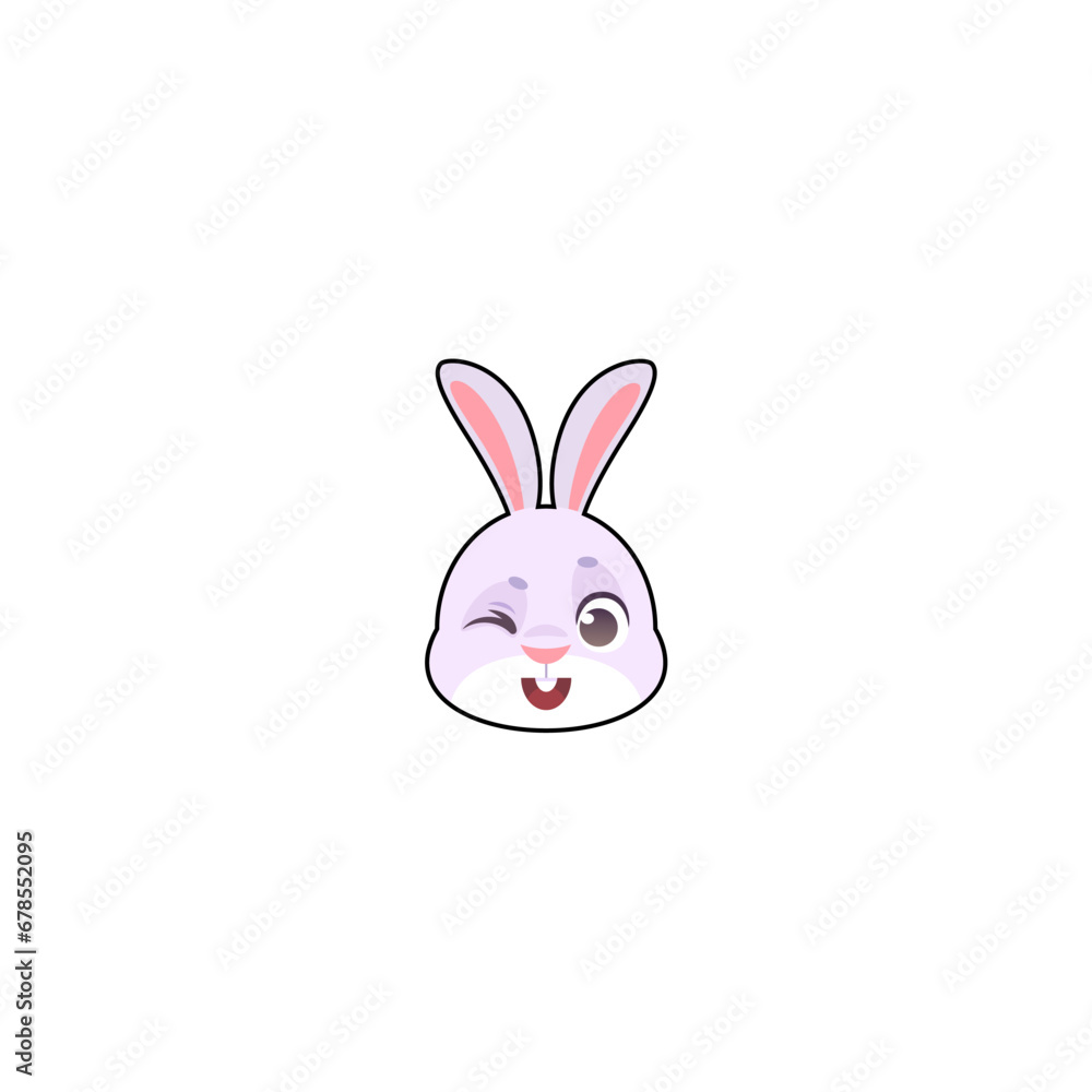 Obraz premium cute rabbit element head set season