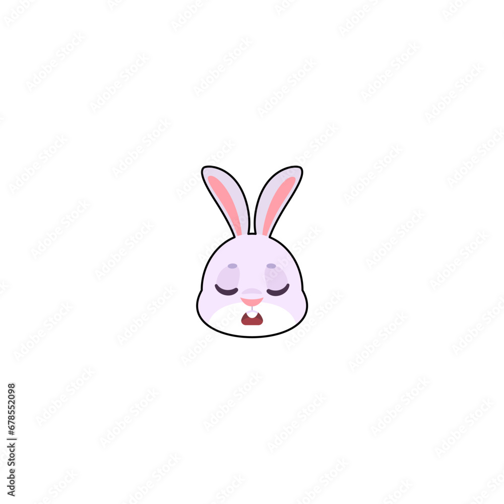 Obraz premium cute rabbit element head set vector