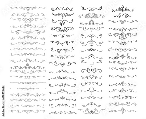 big set of divider,pattern line collection
