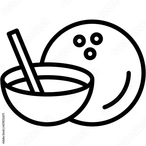 Vector Icon Coconut, Drink, Holiday, Coconut Drink, Vacation, Spring