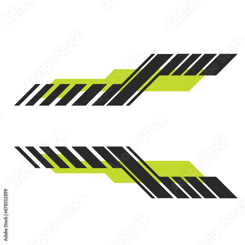 Wrap Design For Car  Sports stripes, car stickers black color. Racing decals for tuning