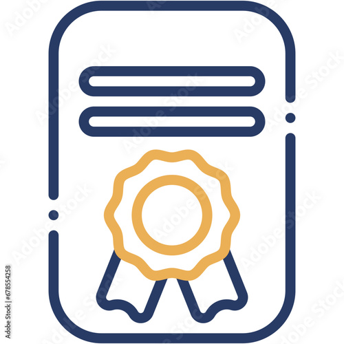 Vector Icon Certification, Diploma, Certificate, Degree, Contract, Agreement