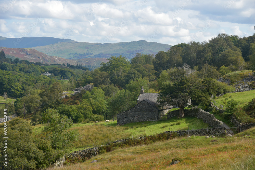 The view over the valley of Little Langdale in the Lake District