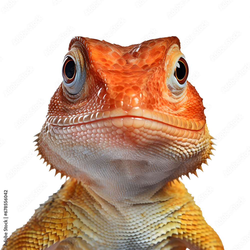 Lizard Portrait Isolated On Transparent Background 