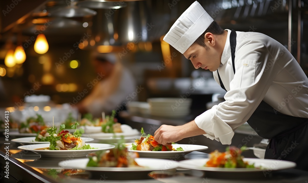 chef preparing food, Generative AI