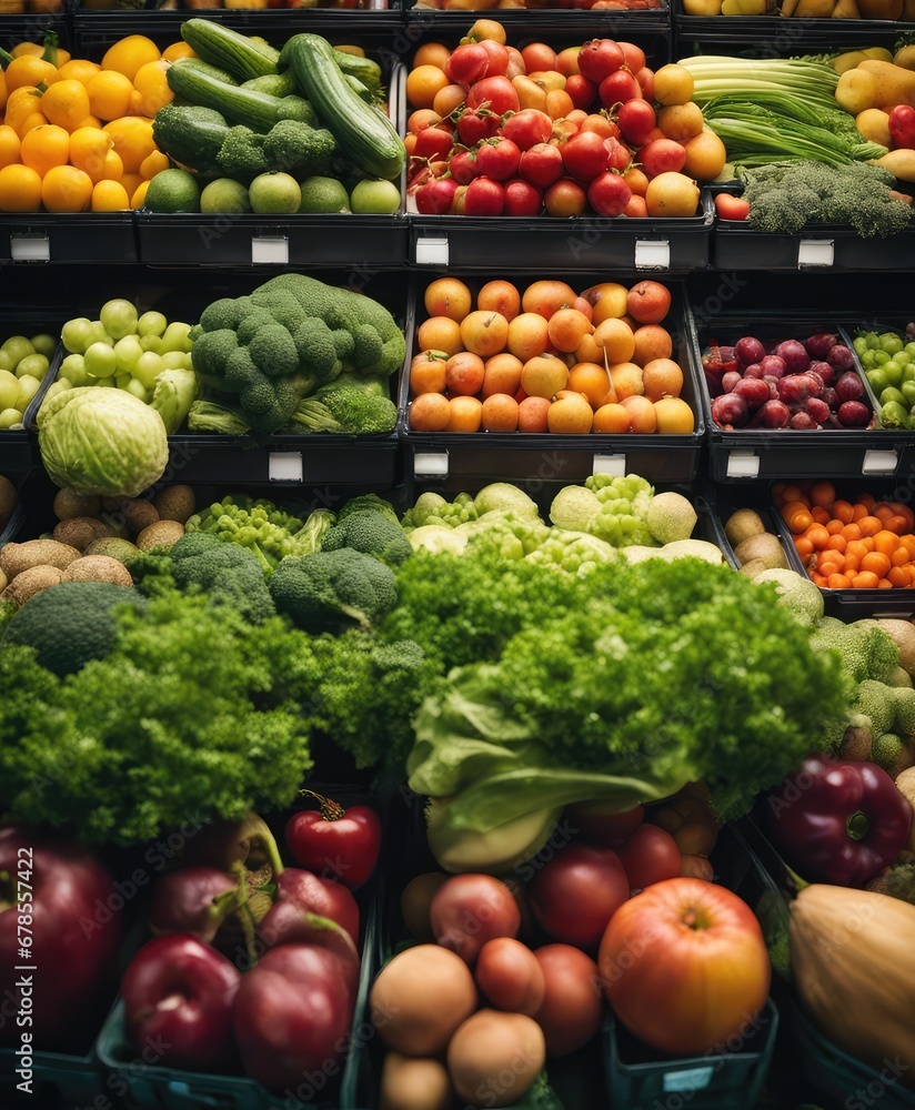 A carton was filled with fresh fruits and vegetables