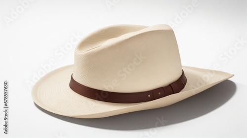 Panama hat closeup isolated on white background