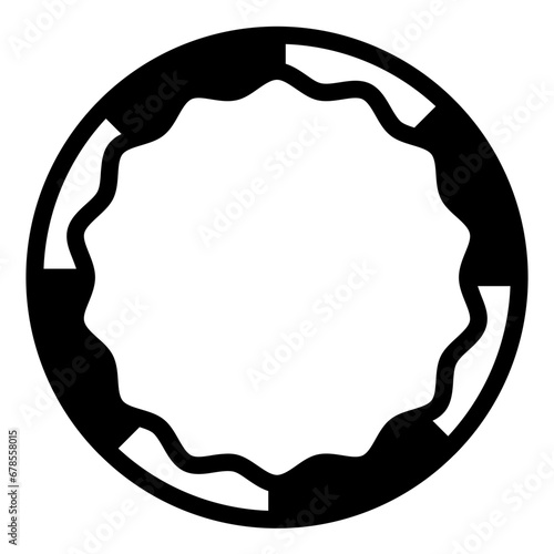 Rings Glyph Style Design Icon