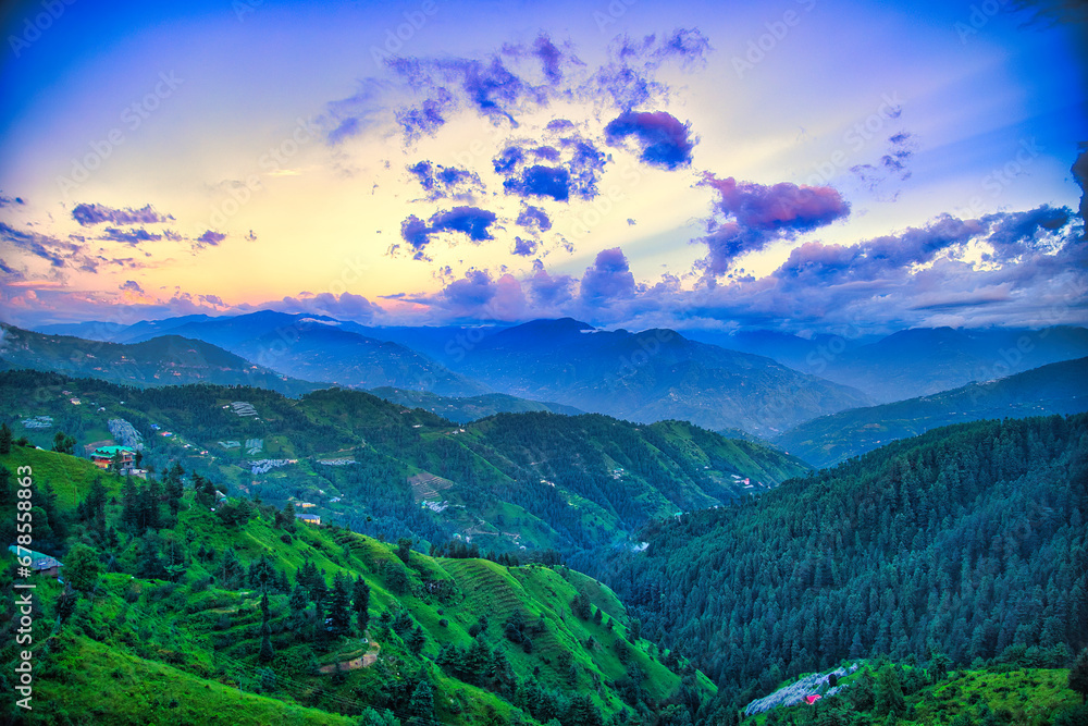 golden hour landscape with sky and clouds golden hour landscape with sky and clouds