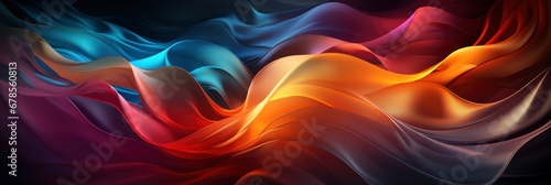Dark Grainy Color Gradient Wave Background , Banner Image For Website, Background abstract , Desktop Wallpaper