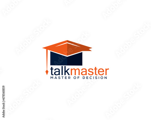 Education logo design template. Graduation cap logo design vector template.