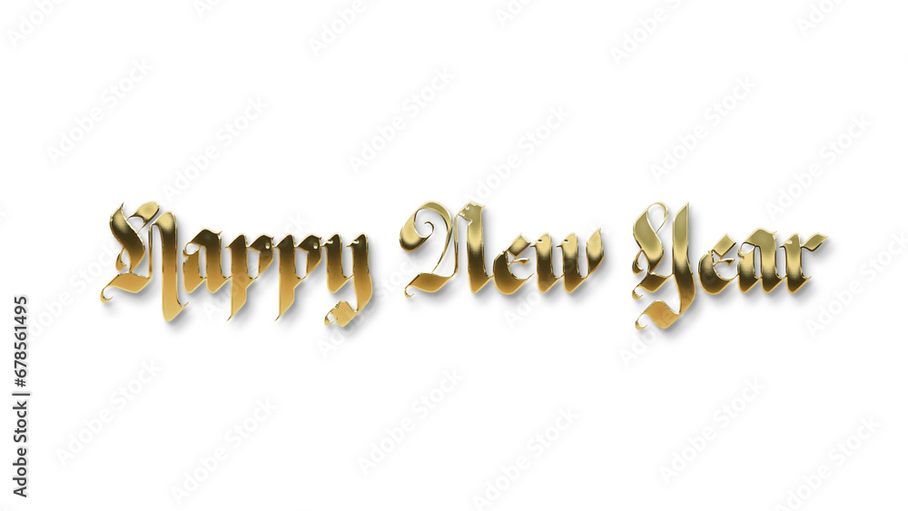 golden happy new year text calligraphy transparent png for posters and banner and also for social media creative golden happy new year text calligraphy transparent png for posters and banner and also for social media creative