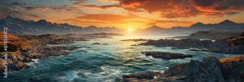 Beautiful Sky Sunset Time , Banner Image For Website, Background abstract , Desktop Wallpaper
