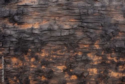 burnt wood texture from a forest fire