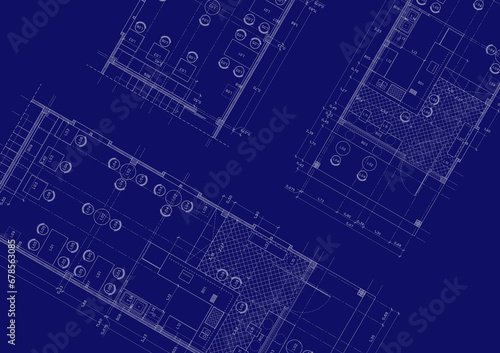 Floor plan designed building on the drawing.