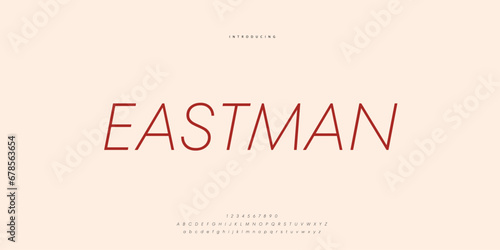 Elegant Font Uppercase Lowercase and Number. Classic Lettering Minimal Fashion Designs. Typography modern Sen Serif fonts regular decorative vintage concept. vector illustration