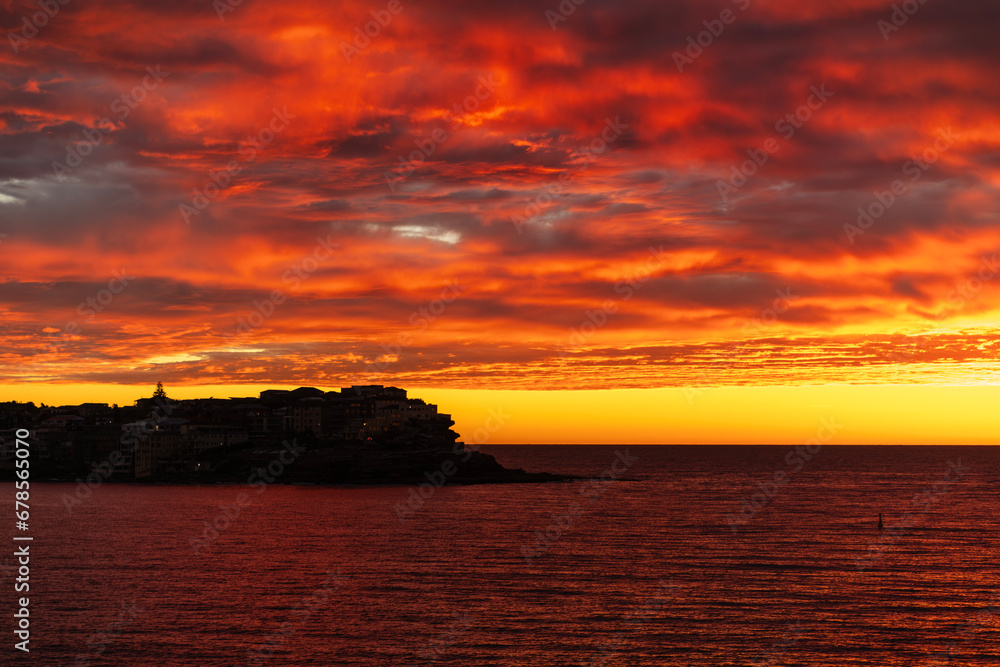 Beautiful sunrise by the Ocean, Sydney Australia