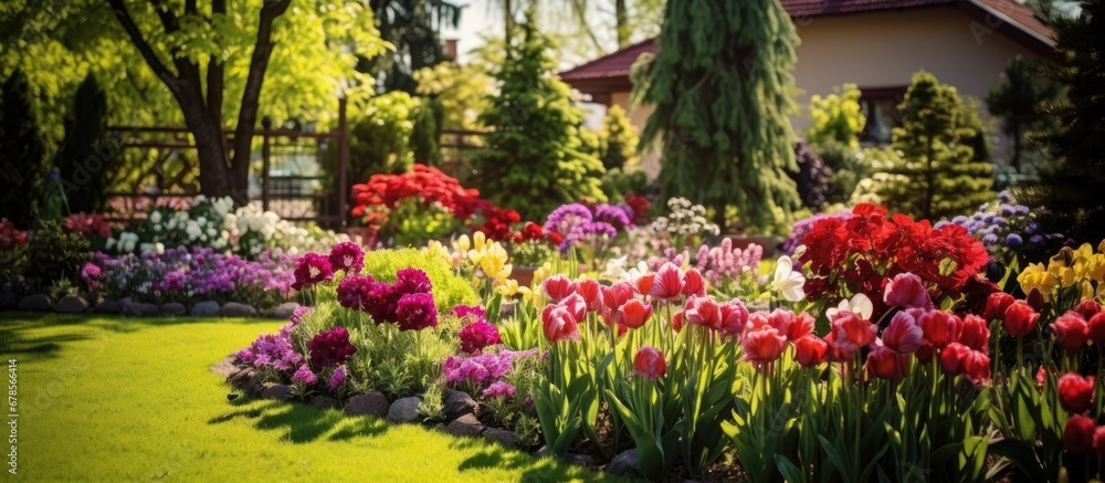Blooming spring garden