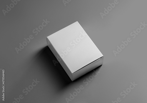 White box template for cosmetics, perfume, presentation with shadows, isolated on background.