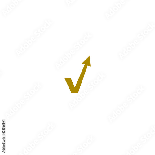 Letter V logo isolated on white background