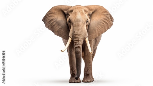 large elephant isolated on white background.