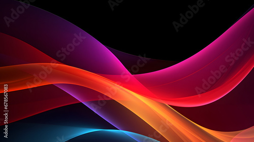 abstract background with glowing waves