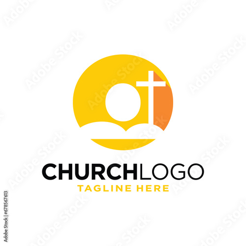 Letter O Church Logo Design Template Inspiration, Vector Illustration.