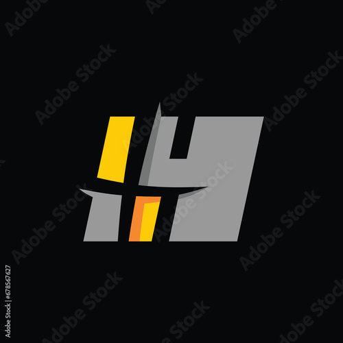 Letter H Cross Logo Design Template Inspiration, Vector Illustration.