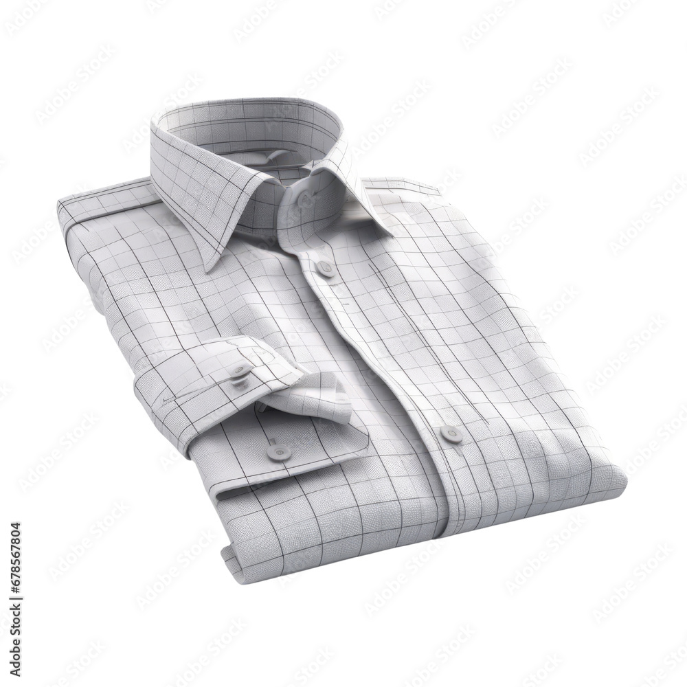 Plaid shirt PNG Cutout, Generative AI Plaid shirt PNG Cutout, Generative AI