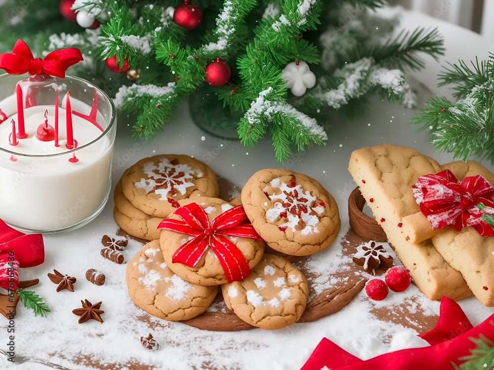 christmas cookies and decorations