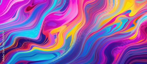 Liquid flow effect material with modern variegated fluid blend pattern background created by a tie dye geometric texture photo