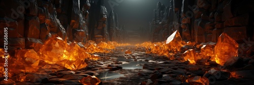 Abstract Ice Amber Cave Background , Banner Image For Website, Background abstract , Desktop Wallpaper