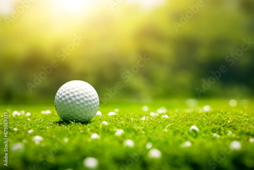 A golf ball on the golf course