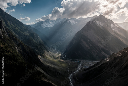 Zoji la pass is one of the most dangerous road in the world. the road is very narrow so if two truck meet each other, it will be a problem. But this road has amazing view because of the himalayas