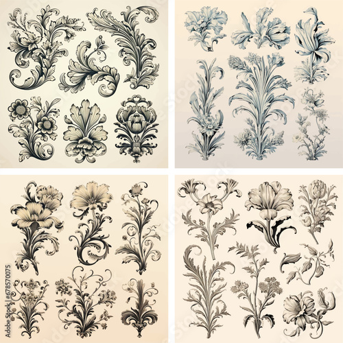 flourish scroll victorian deco swirl typographic certificate calligraphic ornamental ornate invitation 