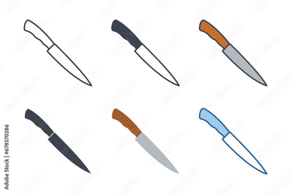 Knife icon collection with different styles. Knife icon symbol vector illustration isolated on white background Knife icon collection with different styles. Knife icon symbol vector illustration isolated on white background
