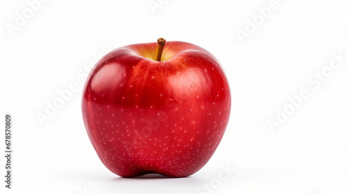 Red apple isolated on white. Apple Clipping Path.