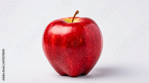 Red apple isolated on white. Apple Clipping Path.