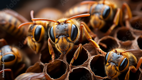 Wasp nest background photo
