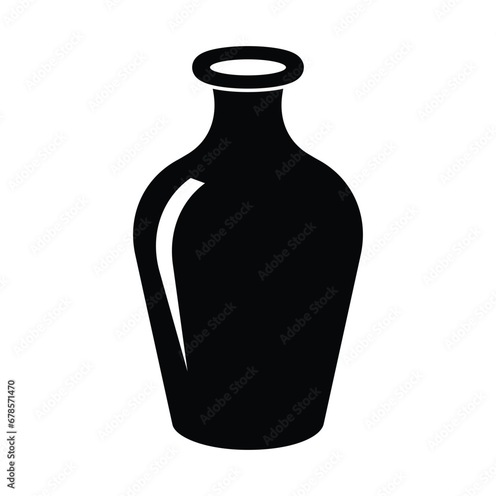 Ceramic vase icon vector on trendy design