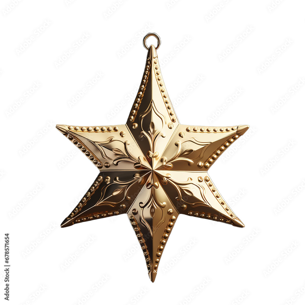 Fototapeta premium Christmas tree star ornament