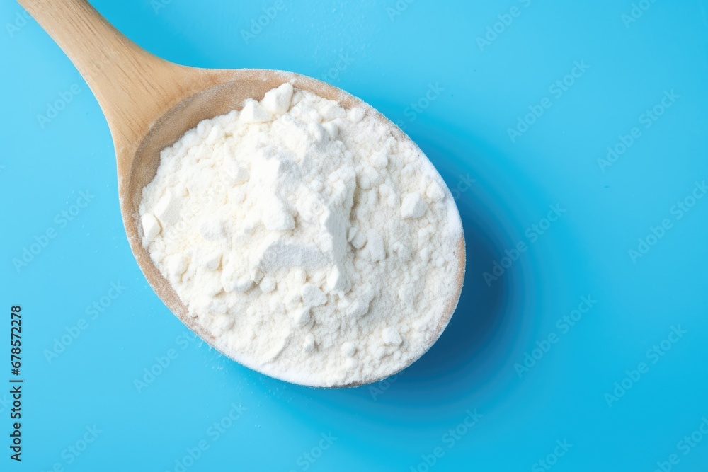 Measuring spoon for milk whey protein. AI Generated Measuring spoon for milk whey protein. AI Generated