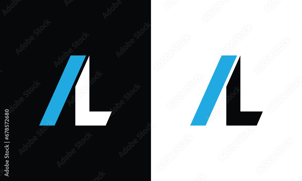 Fototapeta premium AL letter logo design vector template