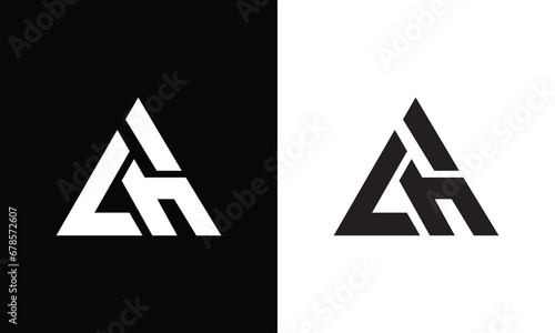 AH letter logo design vector template