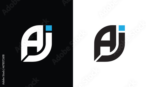AJ letter logo design vector template